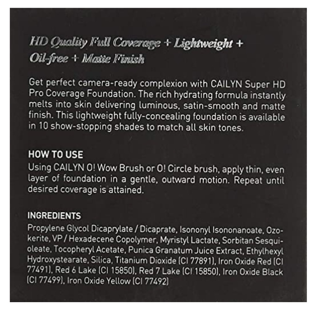 Cailyn Super HD Pro Coverage Foundation - Terra Cotta - Picture 12 of 13